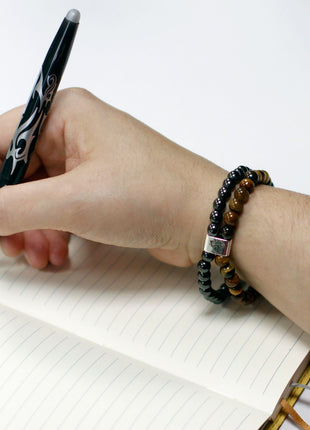 Magnetic Gemstone Bracelet - Tiger Eye