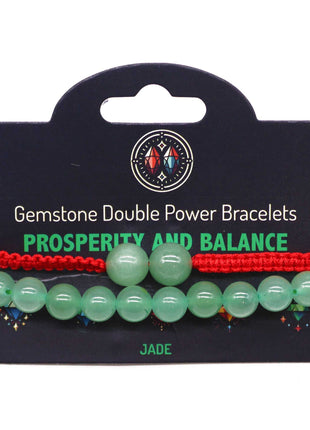 Gemstone Double Power Bracelets- Jade