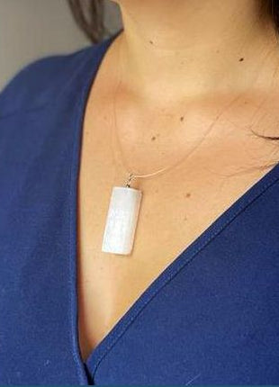 Selenite Natural Pendent