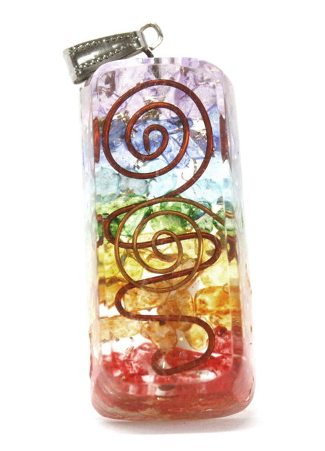 Orgonite Power Pendant - Rainbow Copper Attractor