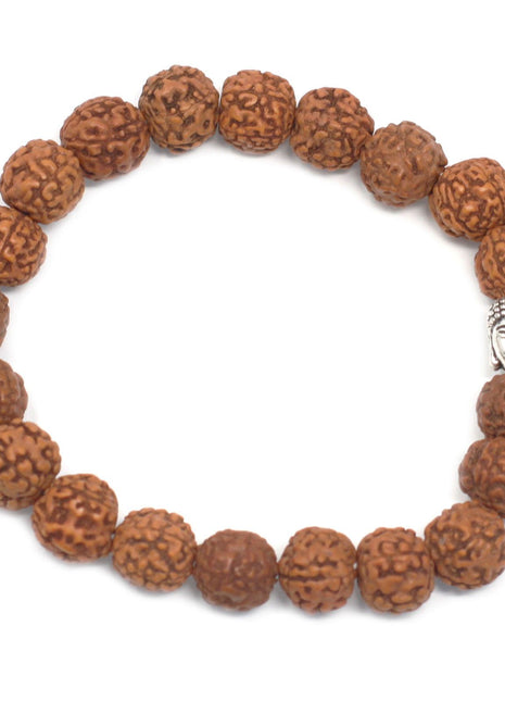 Rudraksha Buddah Bangle Mala - Brown