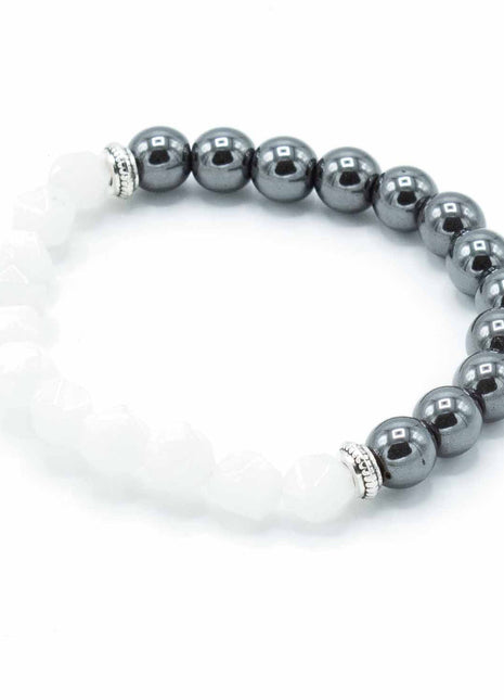 Faceted Gemstone Bracelet - Magnetic Rock Quartz