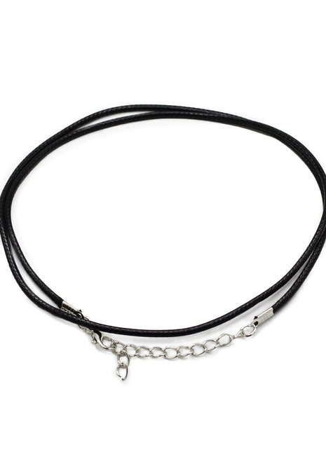 Packs Waxed Pendant Cords -  2mm x 55cm - Assorted - Black 101