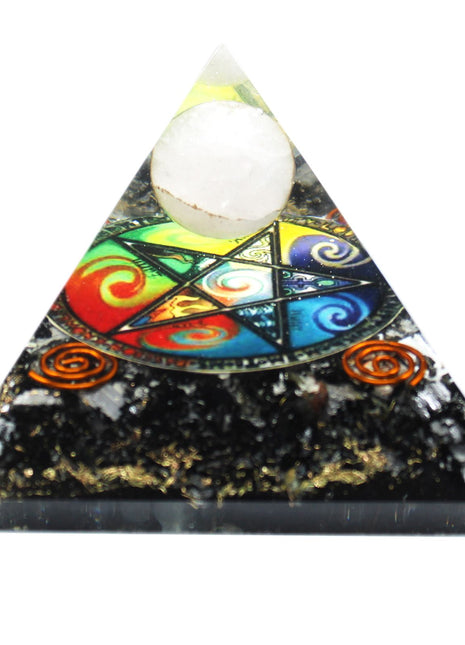 Orgonite Pyramid - Midnight Pentagon - 70mm