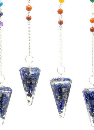 Orgonite Power Chakra Pendulum - Lapis