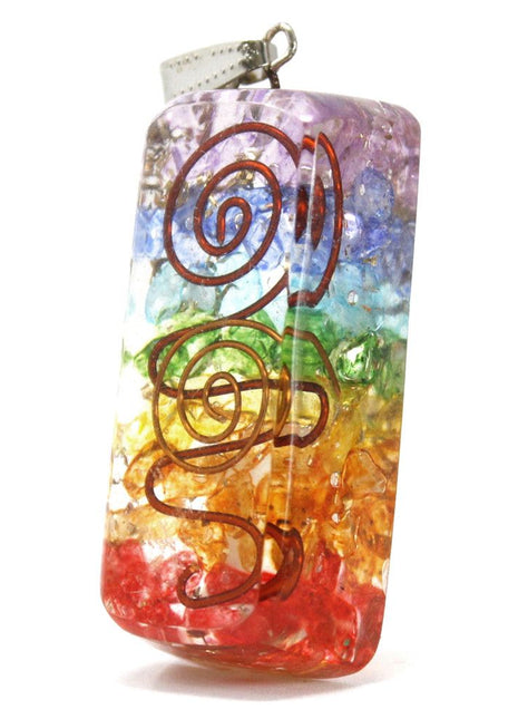 Orgonite Power Pendant - Rainbow Copper Attractor