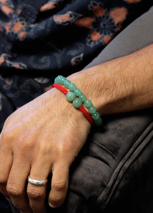 Gemstone Double Power Bracelets- Jade