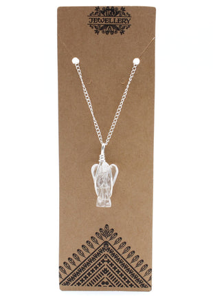 Gemstone Guardian Angel Pendant - Rock Quartz