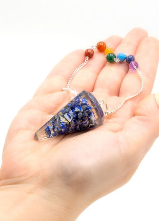 Orgonite Power Chakra Pendulum - Lapis