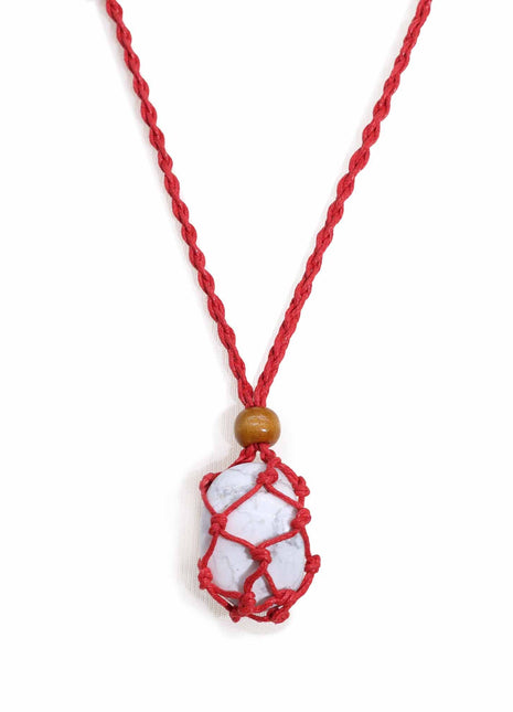 Crystal Gemstone Necklace Cord 45cm/18inch - Red
