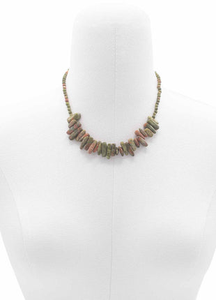 Longstone Gem Necklace - Moss Agate