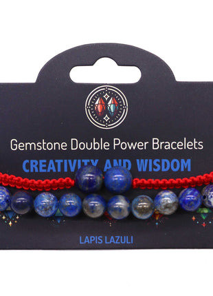Gemstone Double Power Bracelets- Sodalite