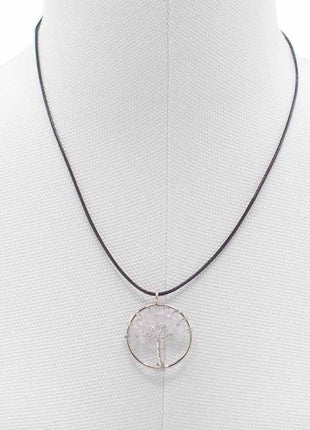 Tree of Life Pendant - Rock Crystal