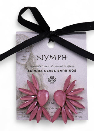 Soft Pink - Vintage Glass - Angel Wings - Earrings