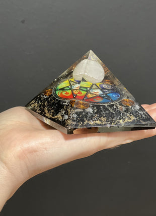 Orgonite Pyramid - Midnight Pentagon - 70mm
