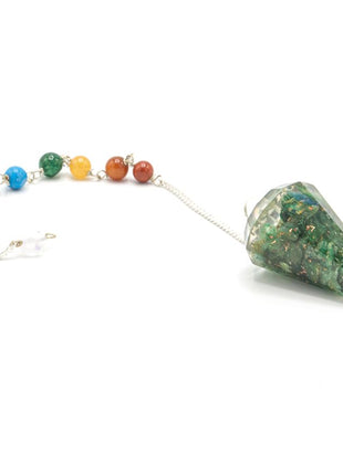 Orgonite Power Chakra Pendulum - Green Aventurine