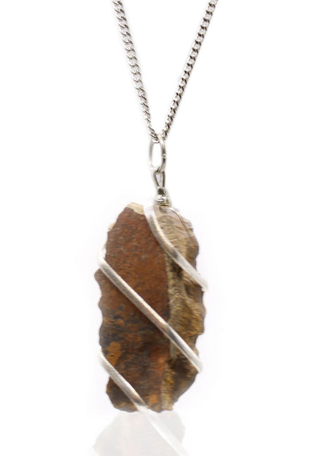 Cascade Wrapped Gemstone Necklace - Rough Tiger Eye