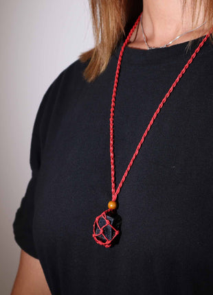 Crystal Gemstone Necklace Cord 45cm/18inch - Red