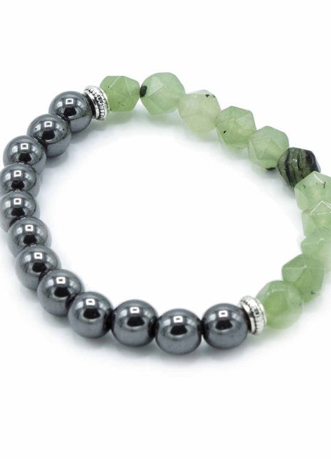 Faceted Gemstone Bracelet - Magnetic Jade