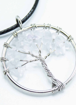 Tree of Life Pendant - Rock Crystal
