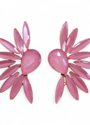 Soft Pink - Vintage Glass - Angel Wings - Earrings