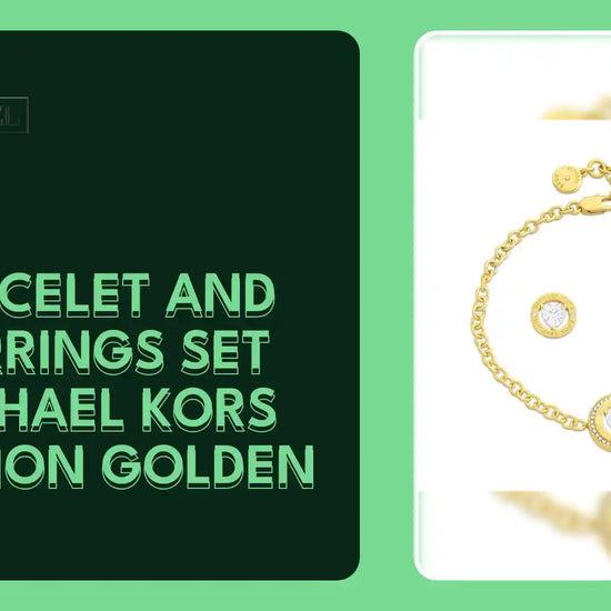 Bracelet and Earrings Set Michael Kors Fashion Golden by@Outfy