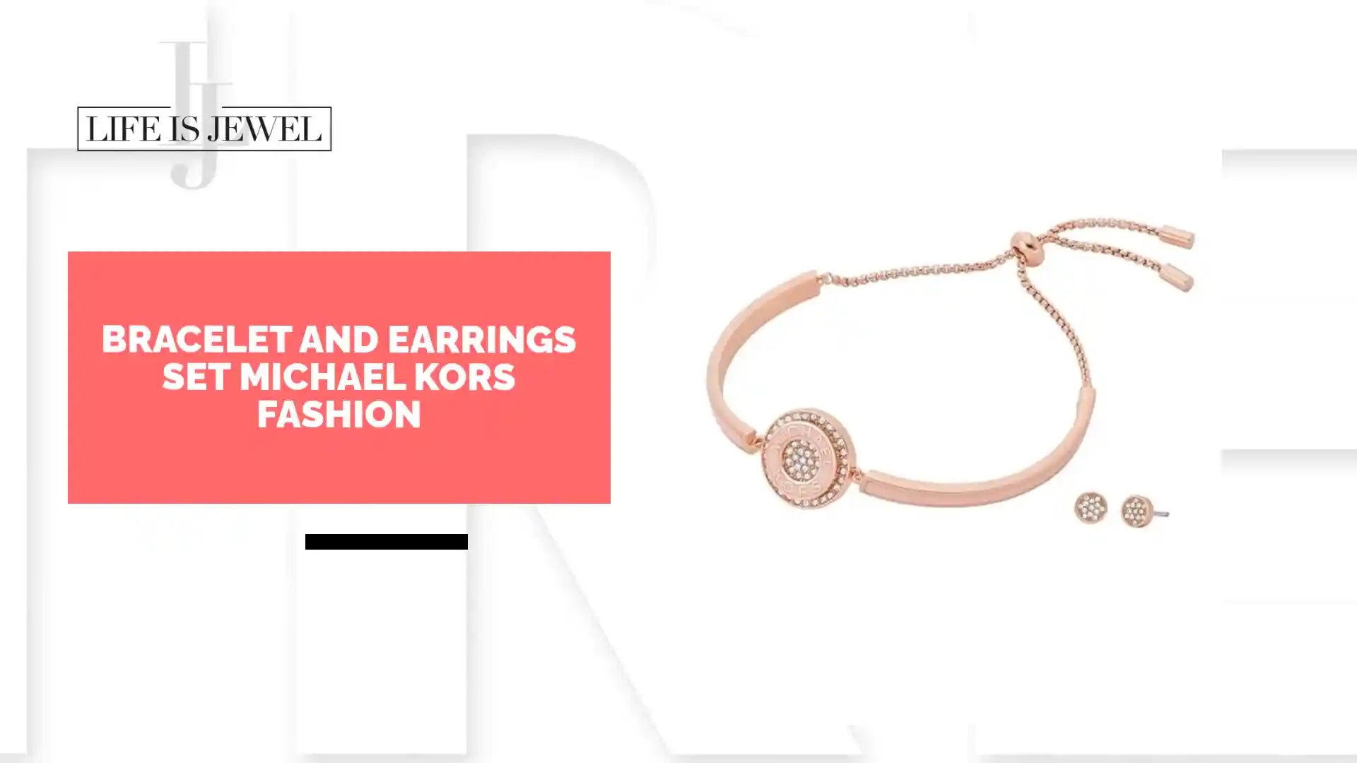 Bracelet and Earrings Set Michael Kors Fashion by@Outfy