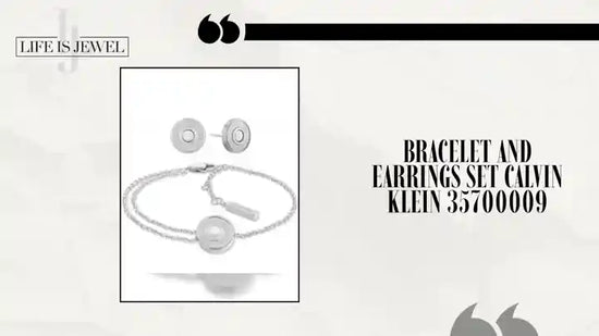 Bracelet and Earrings Set Calvin Klein 35700009 by@Outfy